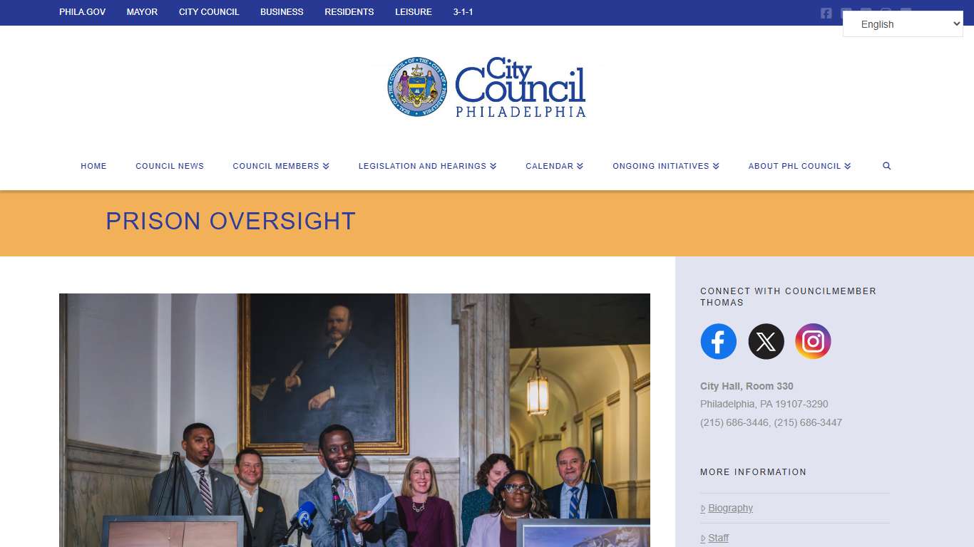 Prison Oversight - Philadelphia City Council
